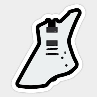 White Guitar Sticker